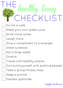The Healthy Living Checklist