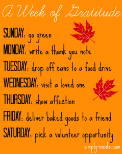 A Week of Gratitude