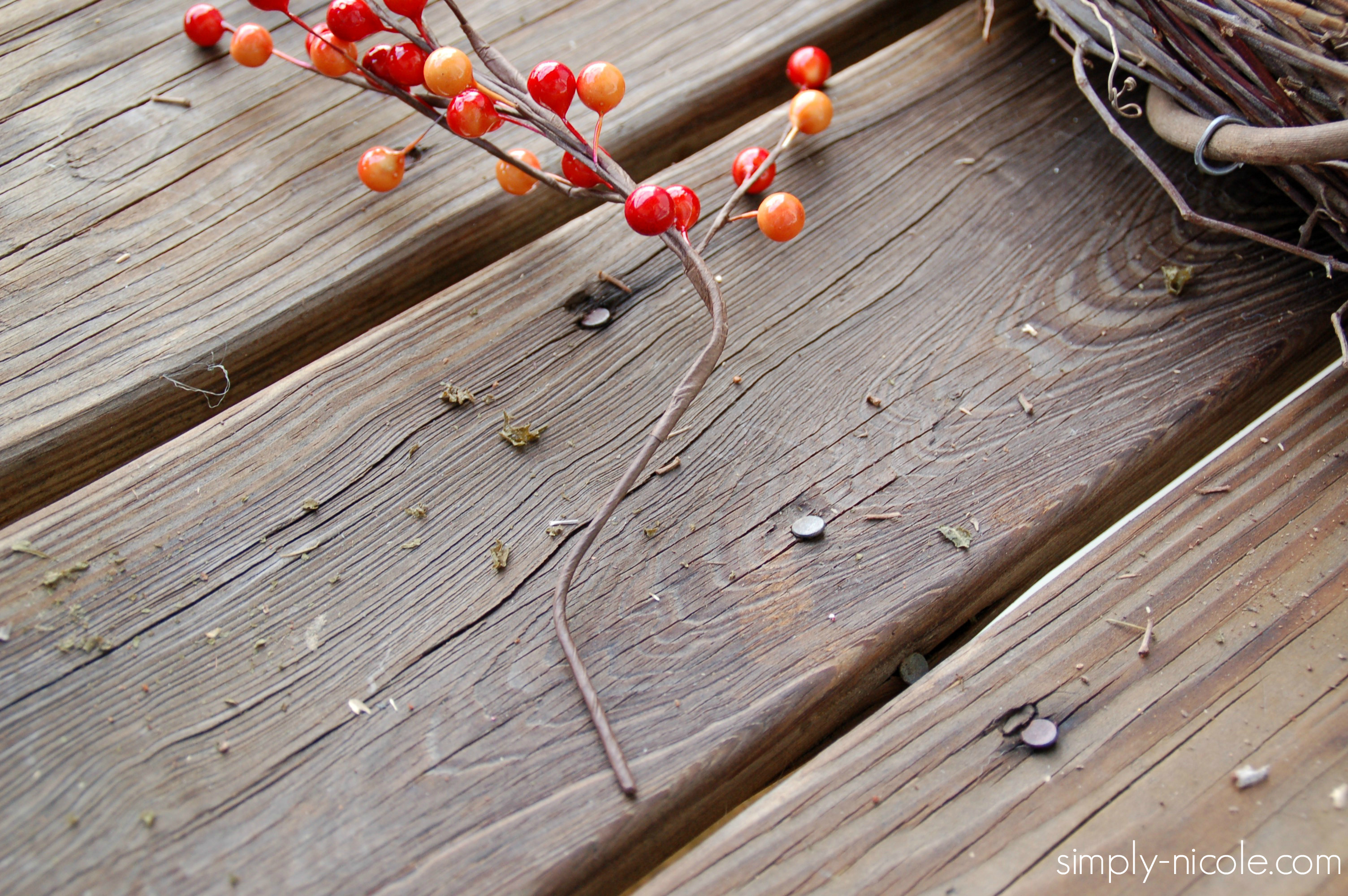 DIY Simple Fall Wreath at simply-nicole.com