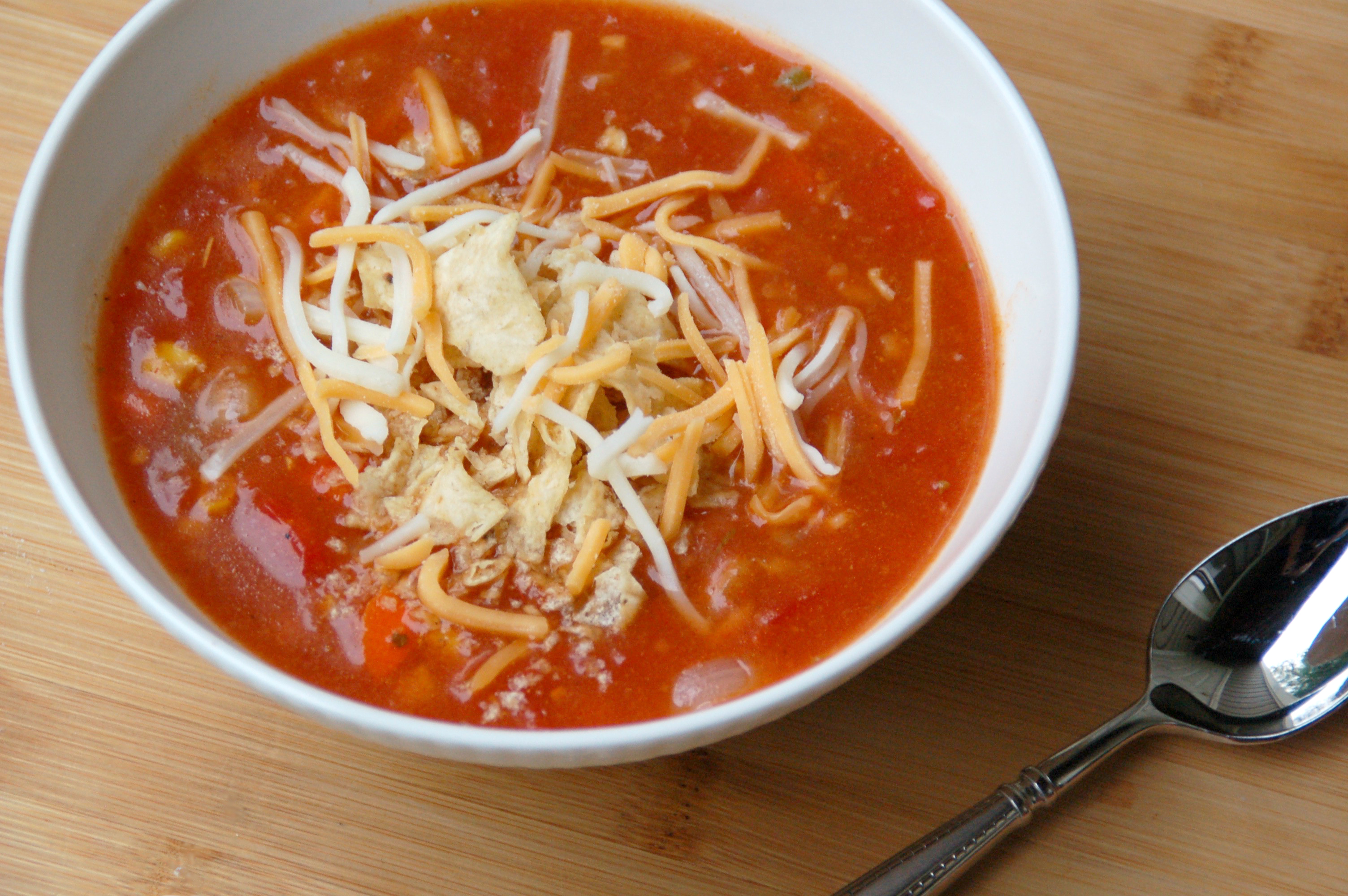 Spicy Vegetarian Tortilla Soup spicy vegetarian tortilla soup