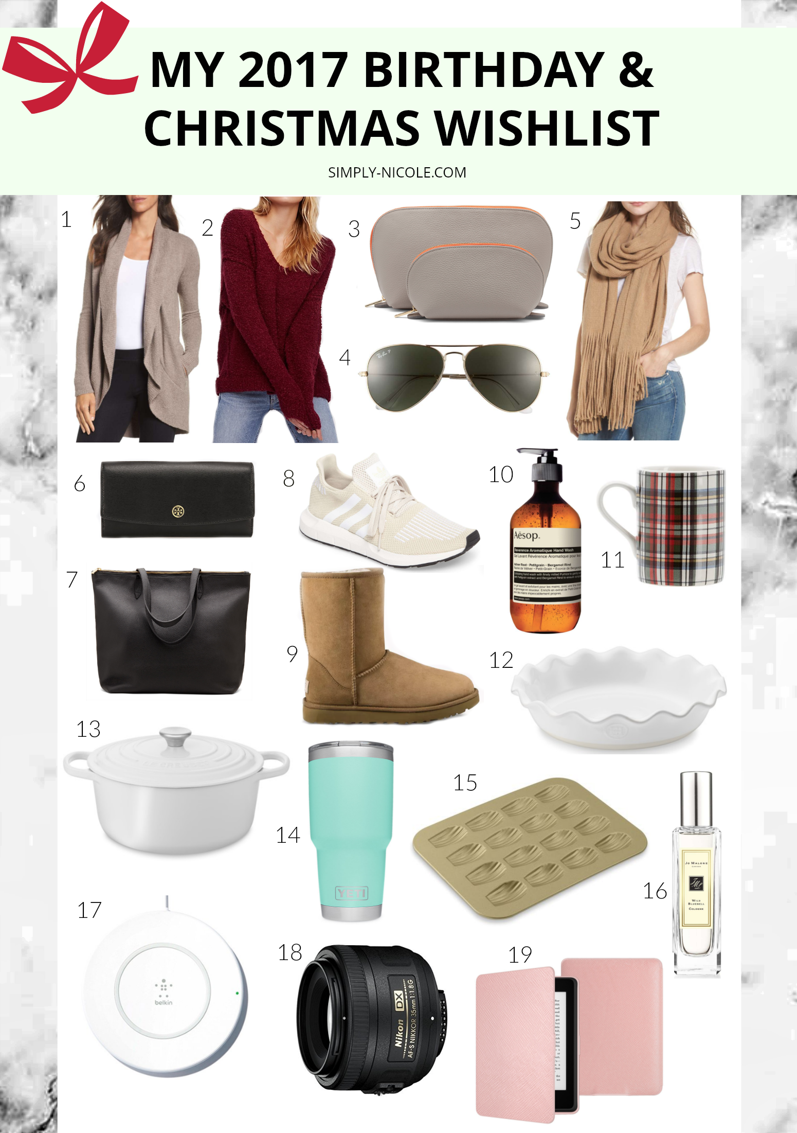 My 2017 Birthday & Christmas Wishlist simply nicole 2017 christmas and birthday wishlist